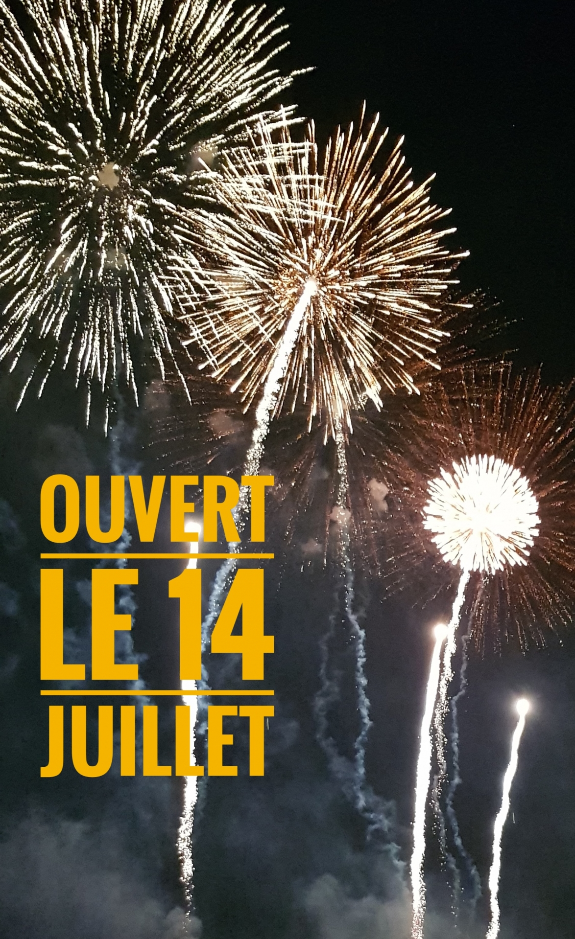 Image actualité OUVERT LE 14 JUILLET